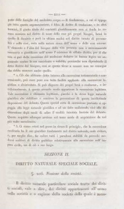 Sezione II. Diritto naturale speciale sociale