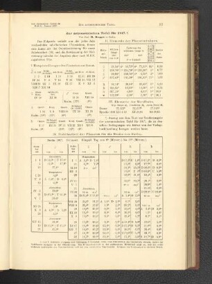 Zur astronomischen Tafel für 1917.