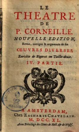 Le theatre de P. Corneille, 4