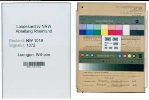 Entnazifizierung Wilhelm Luengen , geb. 10.05.1899 (Baecker)