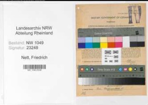 Entnazifizierung Friedrich Nett , geb. 24.03.1913 (Klempner)