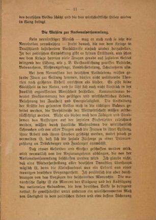 Die Wahlen zur Nationalversammlung