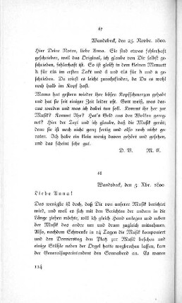 67 Wandsbeck, den 25. Novbr. 1800.