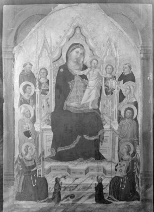 Thronende Maria mit Kind und Heiligen