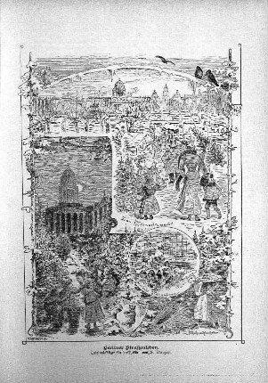 Berliner Straßenleben. Original-Skizze für den "Bär" von W. Meitzen