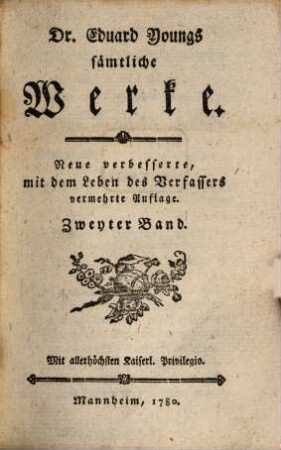 Dr. Eduard Youngs sämtliche Werke, 2