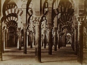 Córdoba. 307. Vista interior de la Mezquita ó Catedral.