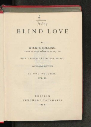 Vol. 2: Blind love : in two volumes
