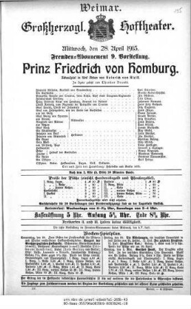 Prinz Friedrich von Homburg
