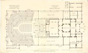 Fischer, Theodor; München, Ausstellungspark; Musikfesthalle der Ausstellung 1910 - Grundriss