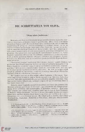 Die Schrifttafeln von Oliva