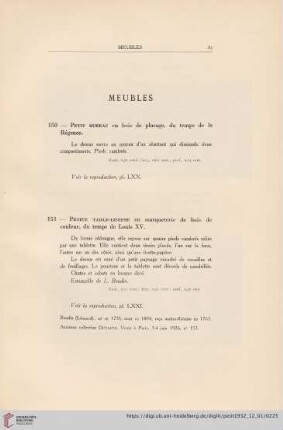Meubles (No. 150 - 189)