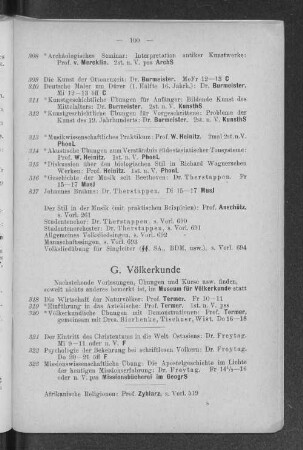 G. Völkerkunde