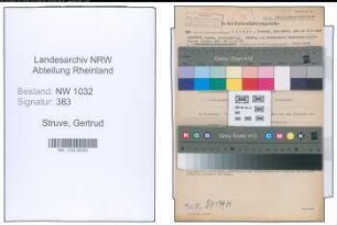 Entnazifizierung Gertrud Struve , geb. 26.08.1904 ()