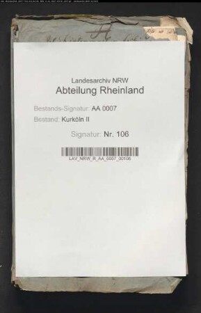 Forderungen an den Nachlass des Erzbischofs Josef Clemens