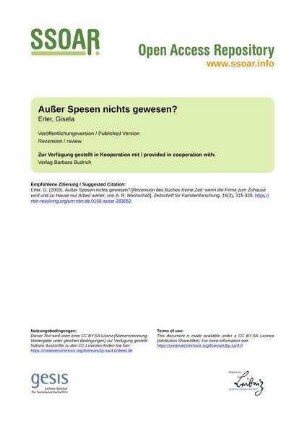Außer Spesen nichts gewesen?