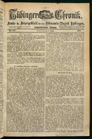 8. August (Nro. 184) - 13. August (Nro. 188)