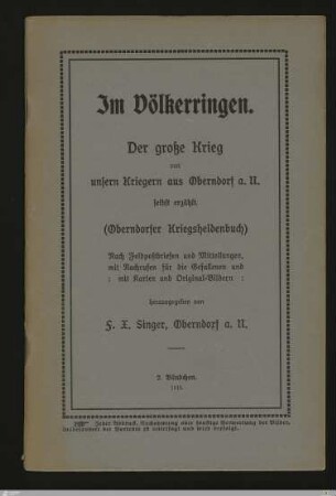2: [Im Völkerringen] Band 2