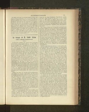 Le voyage de M. André Lebon.