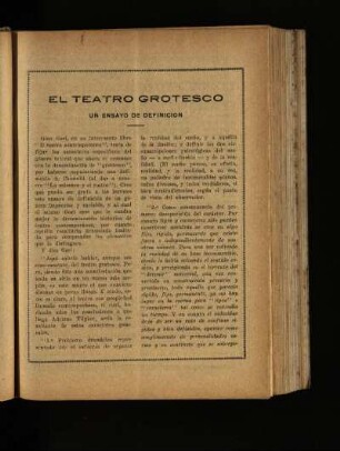 El teatro grotesco : un ensayo de definición