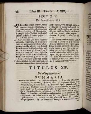 Titulus XIV. De obligationibus