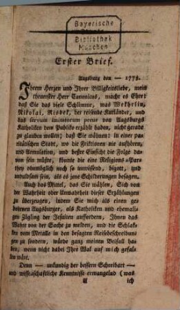 Briefe über Augsburg