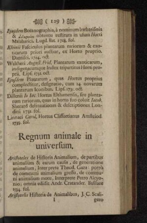 Regnum animale in universum.
