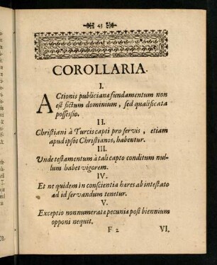 43-46, Corollaria