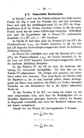 § 9. Numerische Rechnungen.