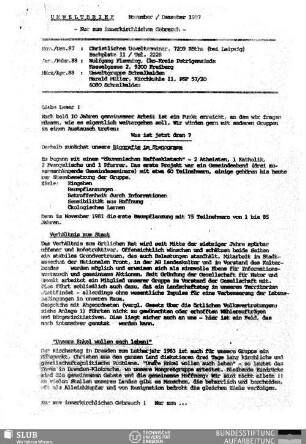 [19]87,Nov./Dez.: Umweltbrief