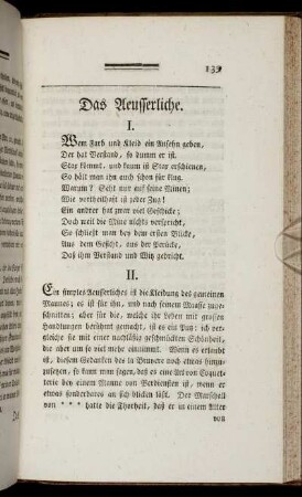 Das Aeusserliche