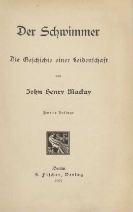 Der Schwimmer : die Geschichte einer Leidenschaft
