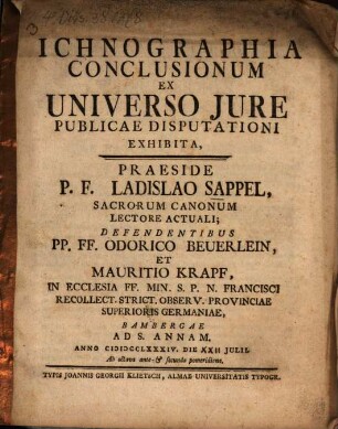 Ichnographia conclusionum ex universo jure