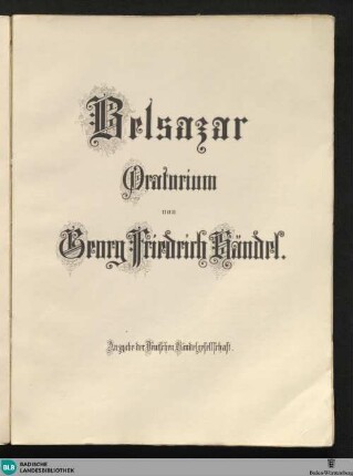 19: Belsazar : Oratorium