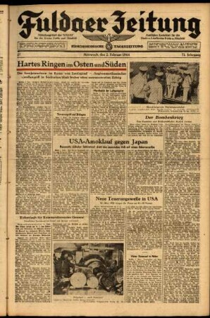 Ausgabe vom Mittwoch, den 02. Februar 1944.