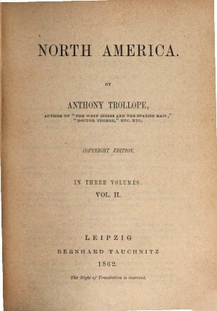 North America : in 3 vols., 2