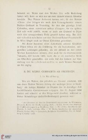 B. Die Werke Gerhaerts am Oberrhein