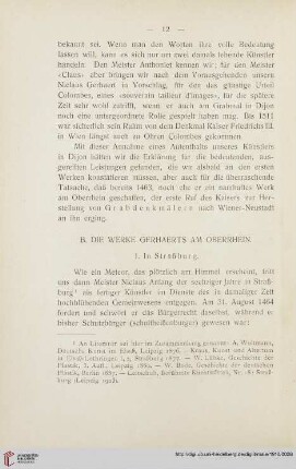 B. Die Werke Gerhaerts am Oberrhein