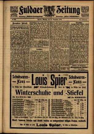 Zweite Ausgabe vom Montag, den 11. Dezember 1905.