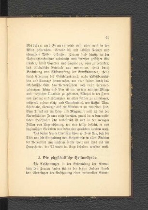 2. Die physikalische Heilmethode.