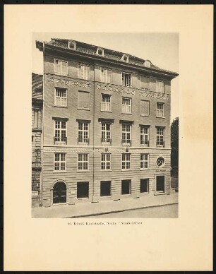 Augenklinik Dr. Mühsam, Berlin-Mitte: Straßenansicht (aus: Alfred Breslauer, Ausgeführte Bauten 1897-1927)