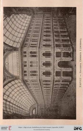 Napoli – Galleria Umberto I (interno). – Galerie Humbert 1er. – Gallerio Umberto I. – Gallerie Umberto der I.