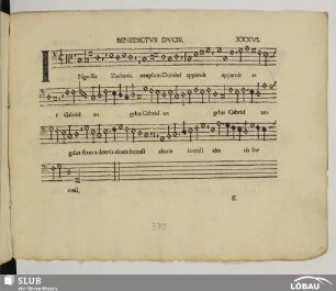 XXXVI. Ducis, Benedictus: Ingresso Zacharia