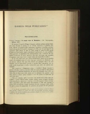 Rassegna Delle Pubblicazioni.