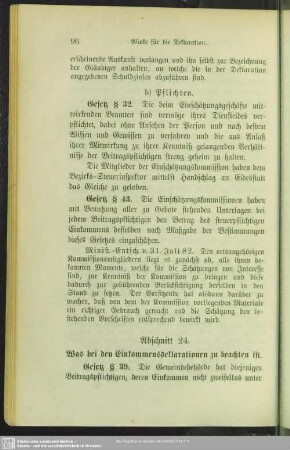 Abschnitt 24. Was bei den Einkommensdeklarationen zu beachten ist