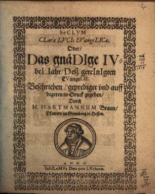 Seculum clarae lucis Evangelicae