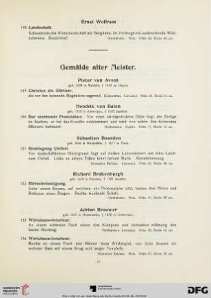 Gemälde alter Meister (Nr. 149-269)