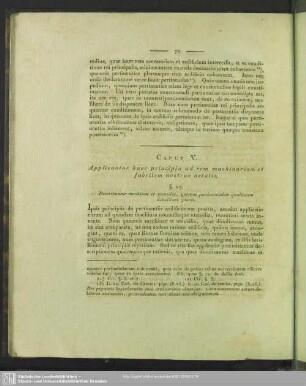 Caput V. Applicantur haec principia ad rem machinariam et fabrilem nostrae aetatis