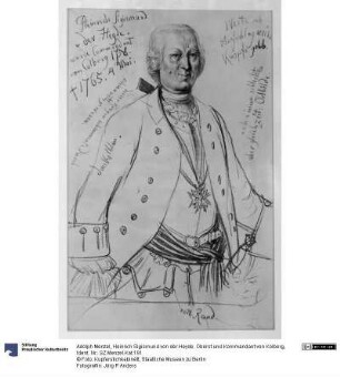 Heinrich Sigismund von der Heyde. Oberst und Kommandant von Kolberg