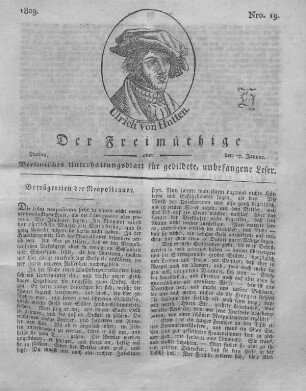 Nro. 19., Freitag, den 27. Januar 1809